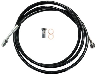 LA Choppers LA-8010C16M Braided Clutch Cable - 15-17in. Ape Hangers - Midnight