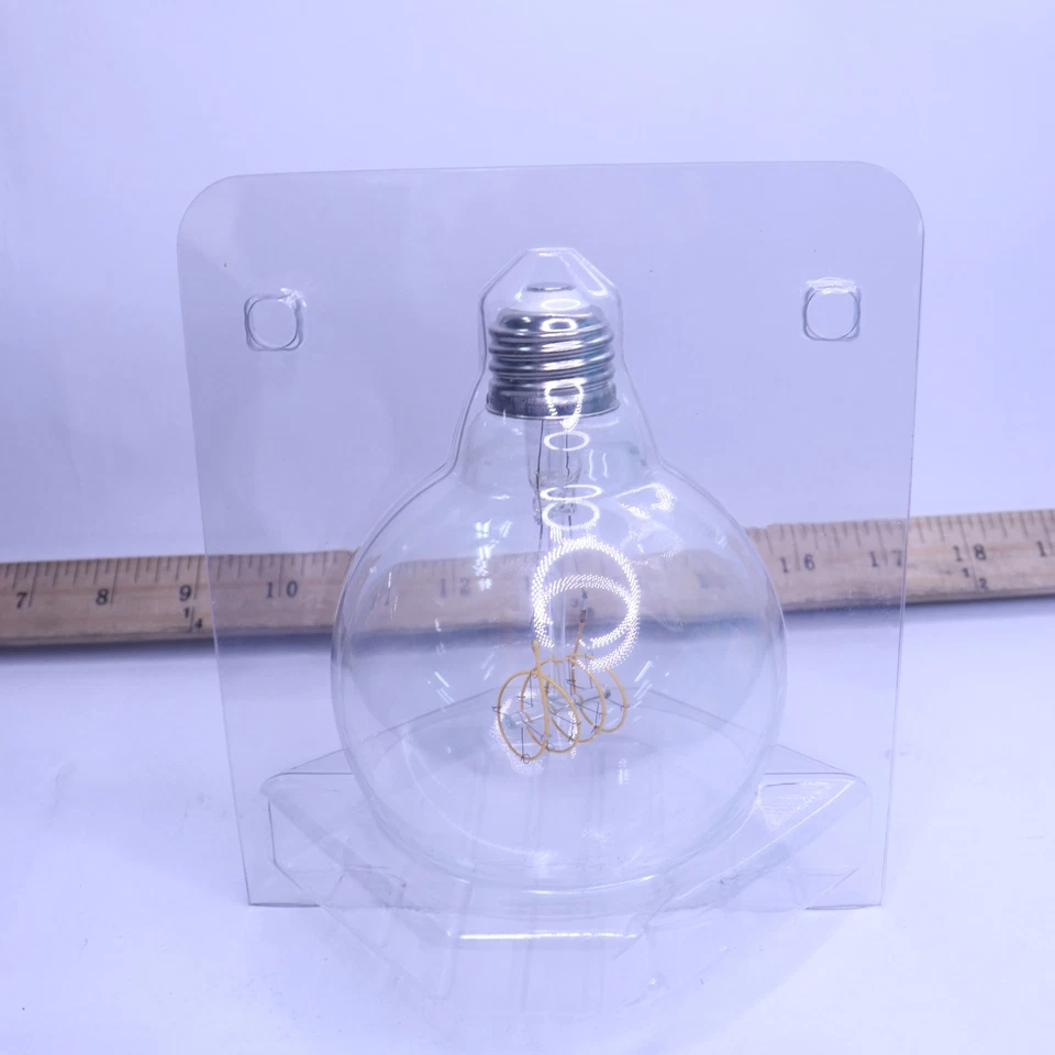 Ecosmart Thinner Filament LED Bulb Clear Glass Bright White 3000K 40W G30 - Image 3 of 4