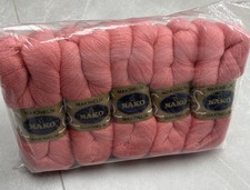 Nako Makinelik Lace Weight 2 Ply Acrylic Nitting Yarn 500g, Salmon Pink New