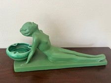 Nuart Art Deco Reclining Nude Ashtray-Green