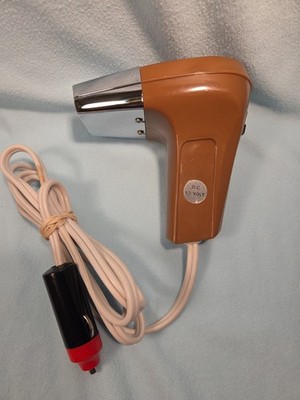 Vintage Travel Car HairDryer Windscreen Defroster 12V Cigarette Lighter Plug-In