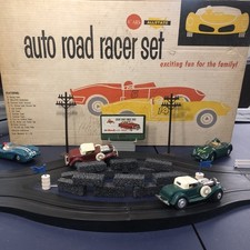 1960's Original MARX Sears Allstate Complete Working Boxed Slot Car Set 9579