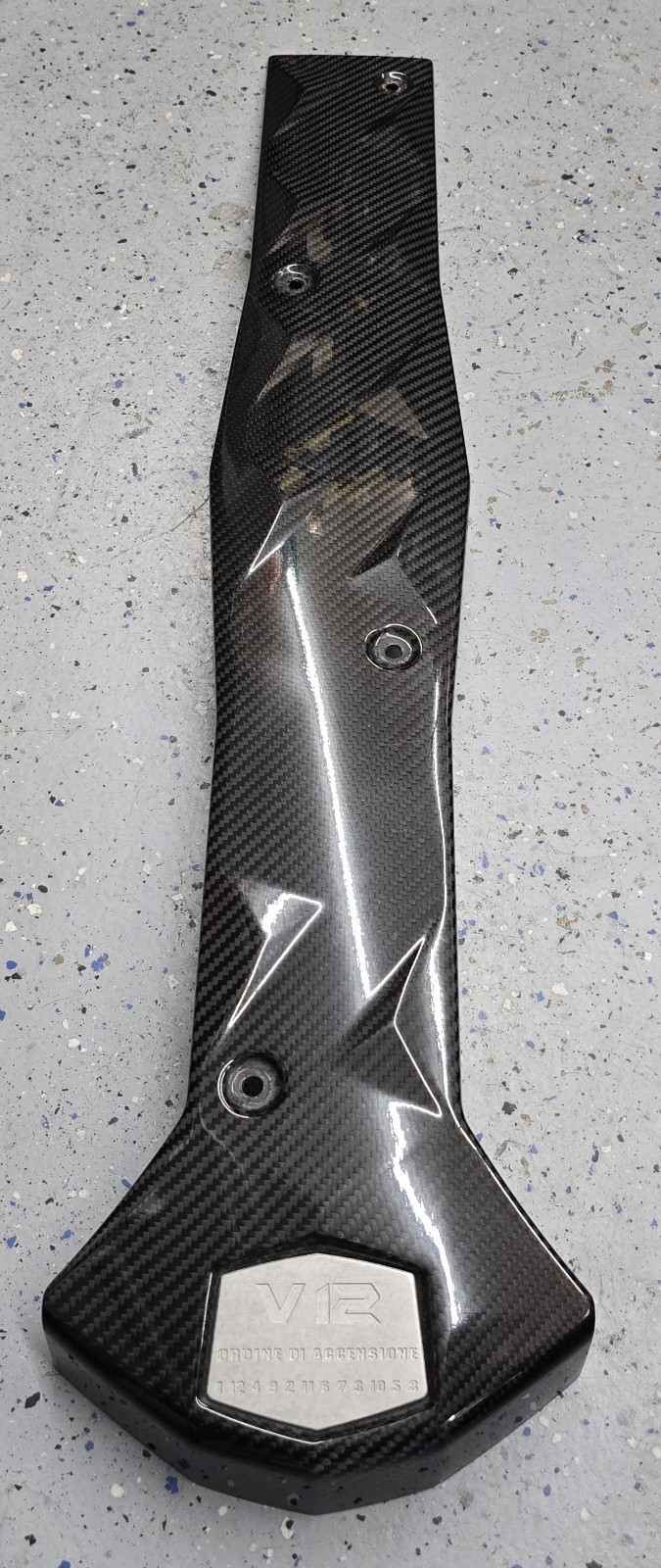Lamborghini INTAKE MANIFOLD Cover Aventador Engine 07M103927K Carbon Fiber 66