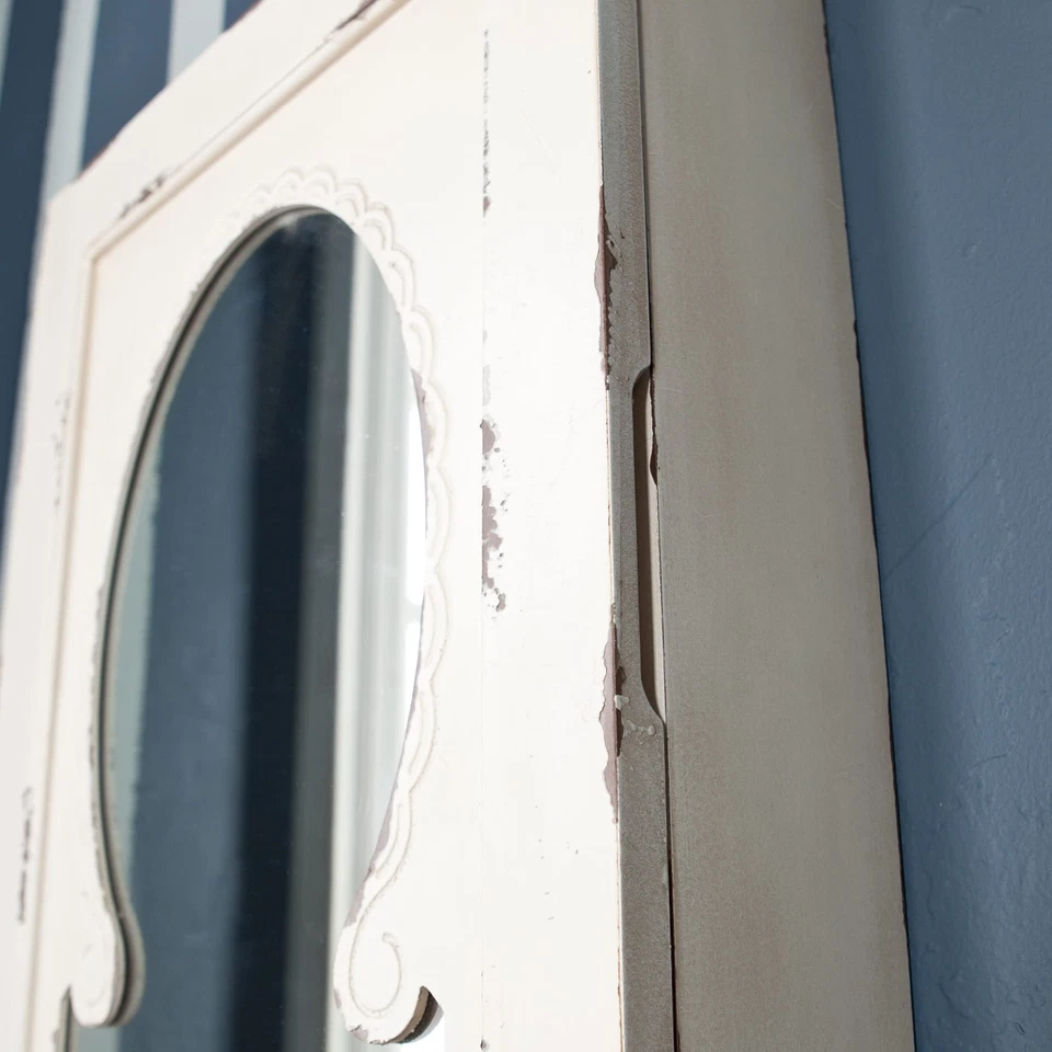 Wall Mount Jewelry Mirror, White - Image 2 of 4