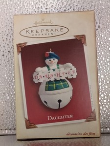 Hallmark 2005 Daughter Keepsake Ornament Christmas Snowman Bell Rings X-Mas