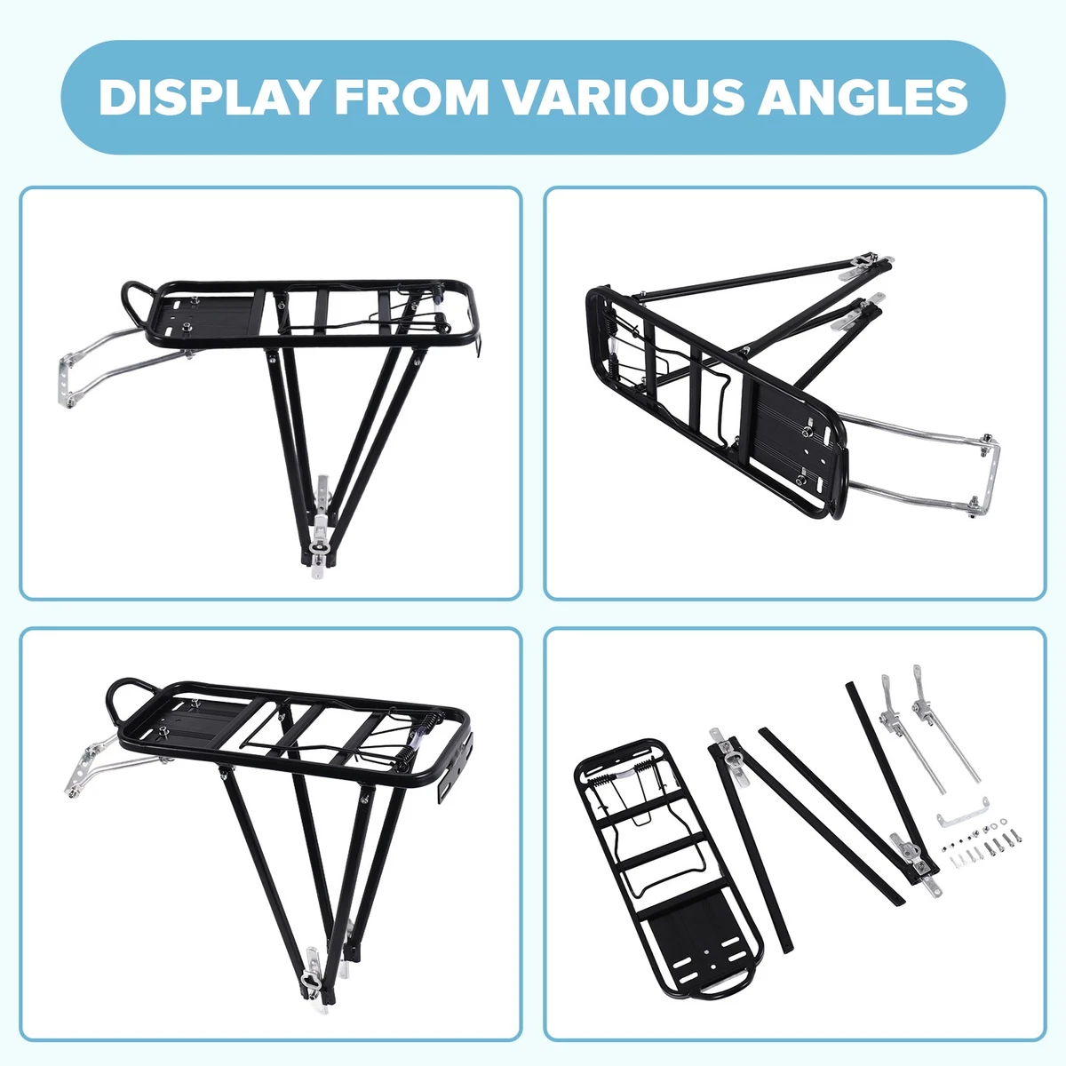 Rear Pannier Rack Mountain Bike Shelf Aluminum Alloy Carrier Accessories 3013