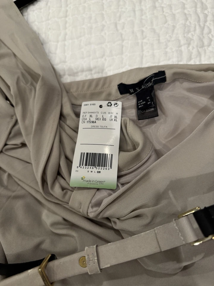 MNG Traje de Mango Vestido Drapeado de Un Hombro XL NUEVO CON ETIQUETAS Formal Invitado de Boda Foto 3 de 4