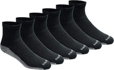 Dickies Men'S Dri-Tech Moisture Control Quarter Socks, Available in M-XXL 6, 12