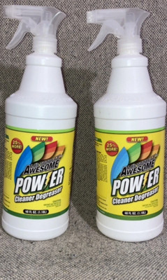 2 Pack LA's Totally Awesome Power Cleaner Degreaser Spot Remover Spray 40 Oz Ea.