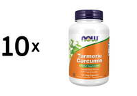 10 X Now Foods Turmeric Curcumin (120 Vcaps) (363,05 Eur/Kg)