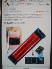 XL Red light therapy belt infrared light therapy for body slimming 49X7 OpenBox