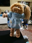 Cabbage Patch Kid Girl Doll #5,1 Tooth Blue Eyes Blue Ducky Dress 25th Annivers