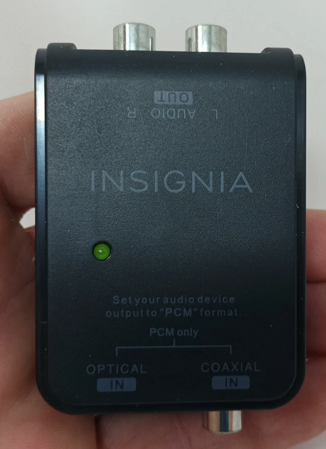 Convertidor óptico/coaxial digital a analógico Insignia NS-HZ313 - negro Foto 3 de 4