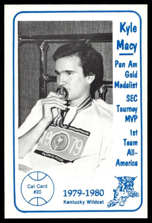 1979 Foodtown Kyle Macy #20 Kentucky Wildcats