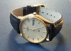 Seiko 8223-7089 Vintage 1981, Gold Plated 32mm Runs Great New Battery and Tested