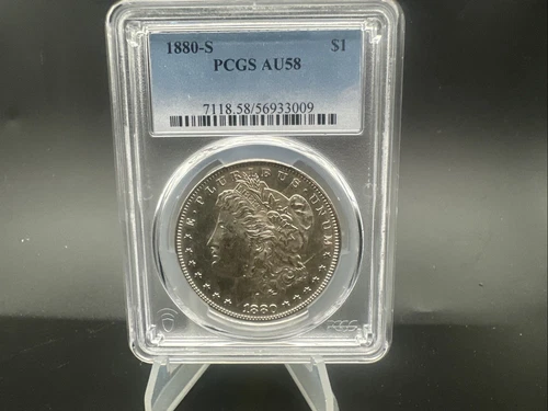 1880 S $1 Morgan Silver Dollar - PCGS AU58 - Very PQ