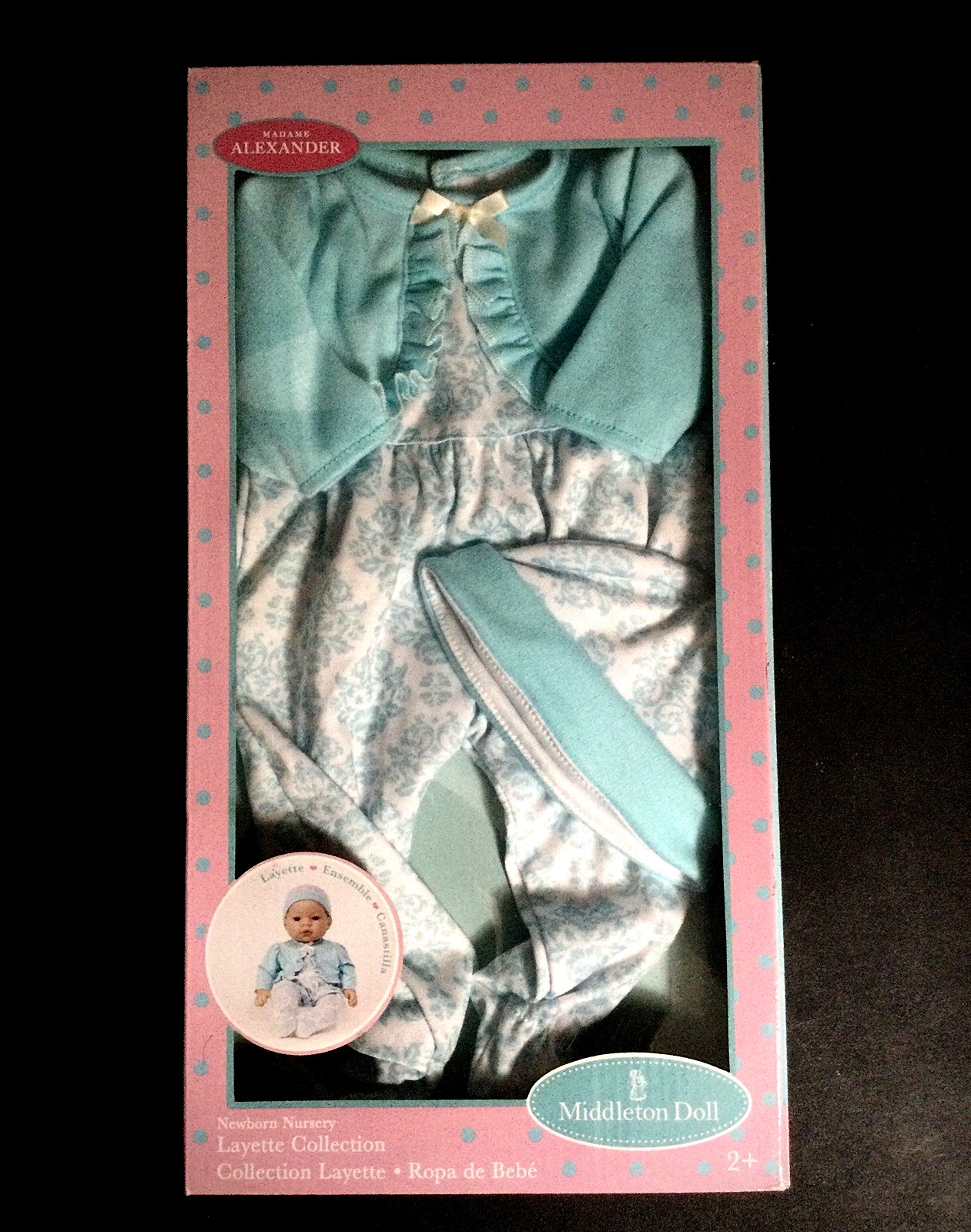 Madame Alexander Newborn Nursery Doll Outfit Blue Belle Laye