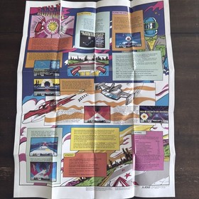 S.T.U.N. Runner Atari Lynx 1991 Game + Manual w/ Poster - Cleaned Tested Working