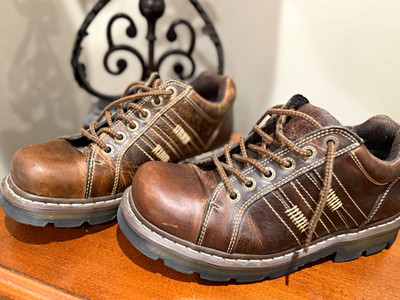 Dr. Martens Reno Brown Leather Lace-Up Work Shoes Men s 10.5 M (D, M)
