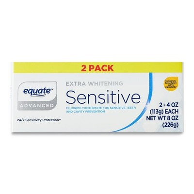 Extra Whitening Toothpaste for Sensitive Teeth, 4 oz, 2-Pack