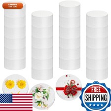 Henoyso 24 Pcs 2 x 2 x 1 Inch Foam Circles Polystyrene Discs Craft Supplies