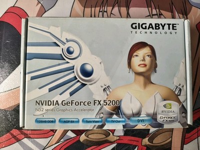 Gigabyte NVIDIA GeForce GV-N52128DE-ED GF-FX5200 128MB VGA DVI AGP