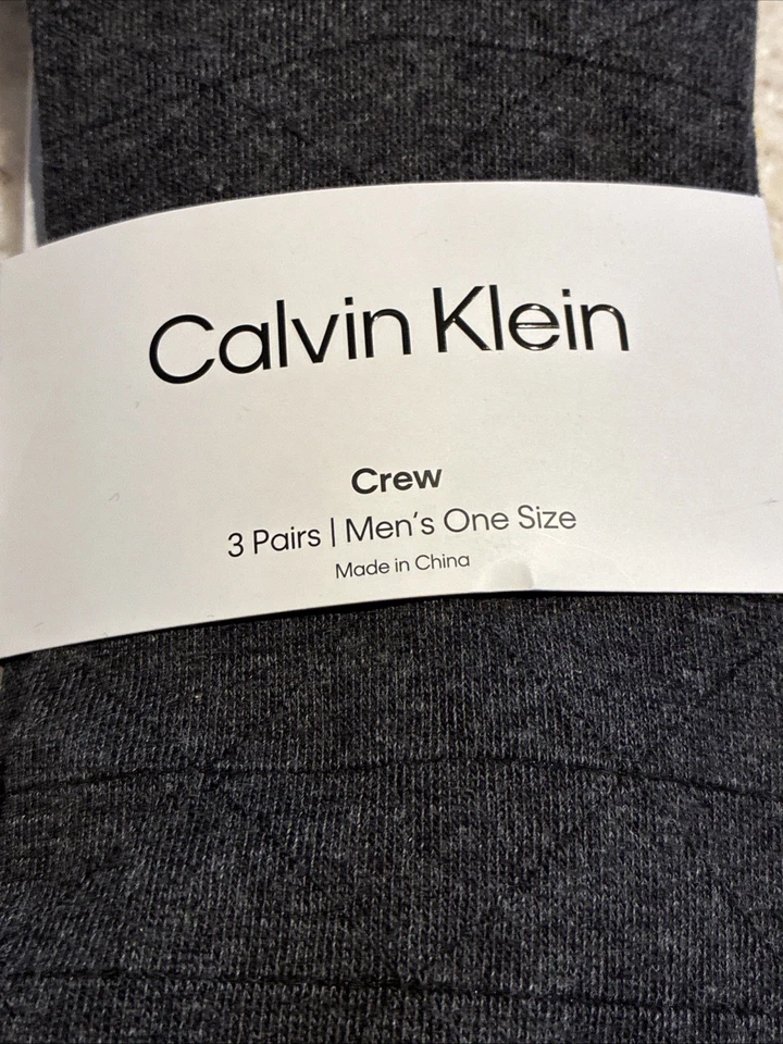 Paquete de 2 calcetines de vestir Calvin Klein Crew para hombre talla única paquete de 7-1 gris negro Foto 3 de 4