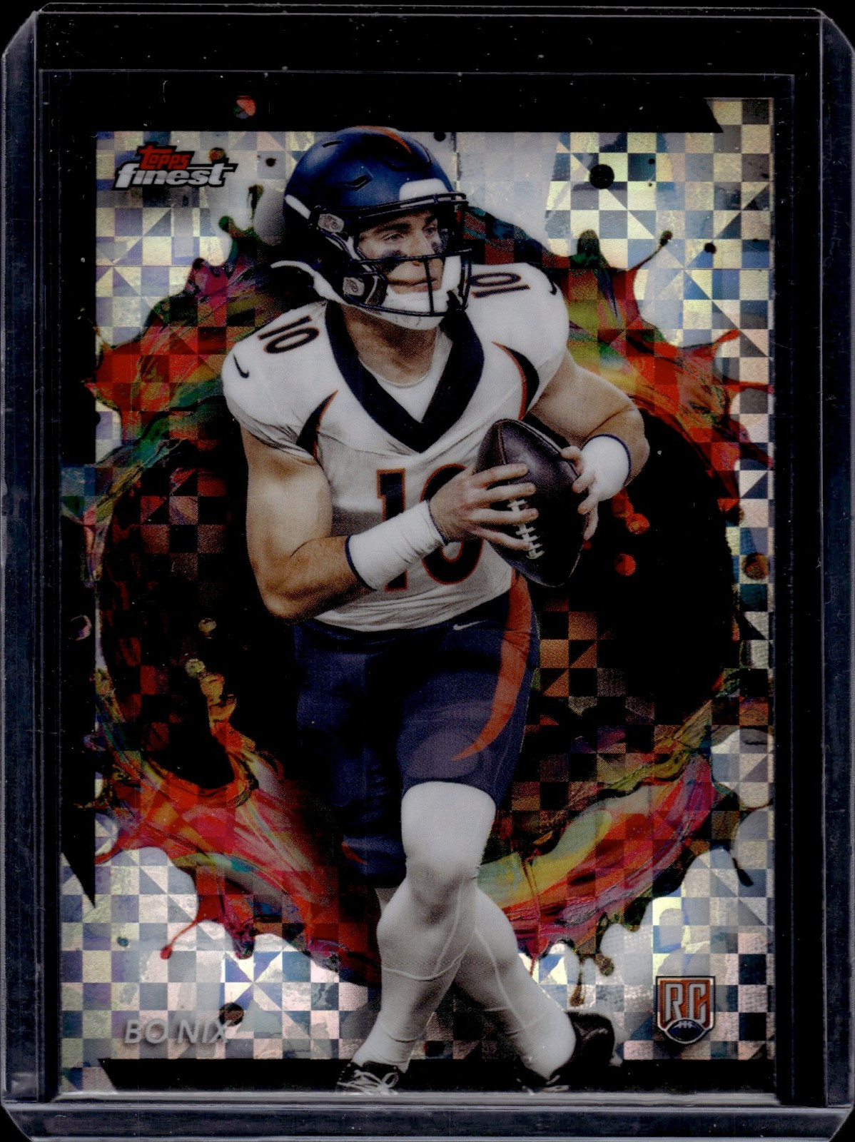 2024 Finest Checkerboard Refractors #249 Bo Nix RC