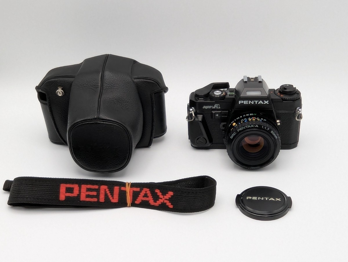 N.MINT] Pentax Super A Black Film Camera + smc PENTAX-A 50mm