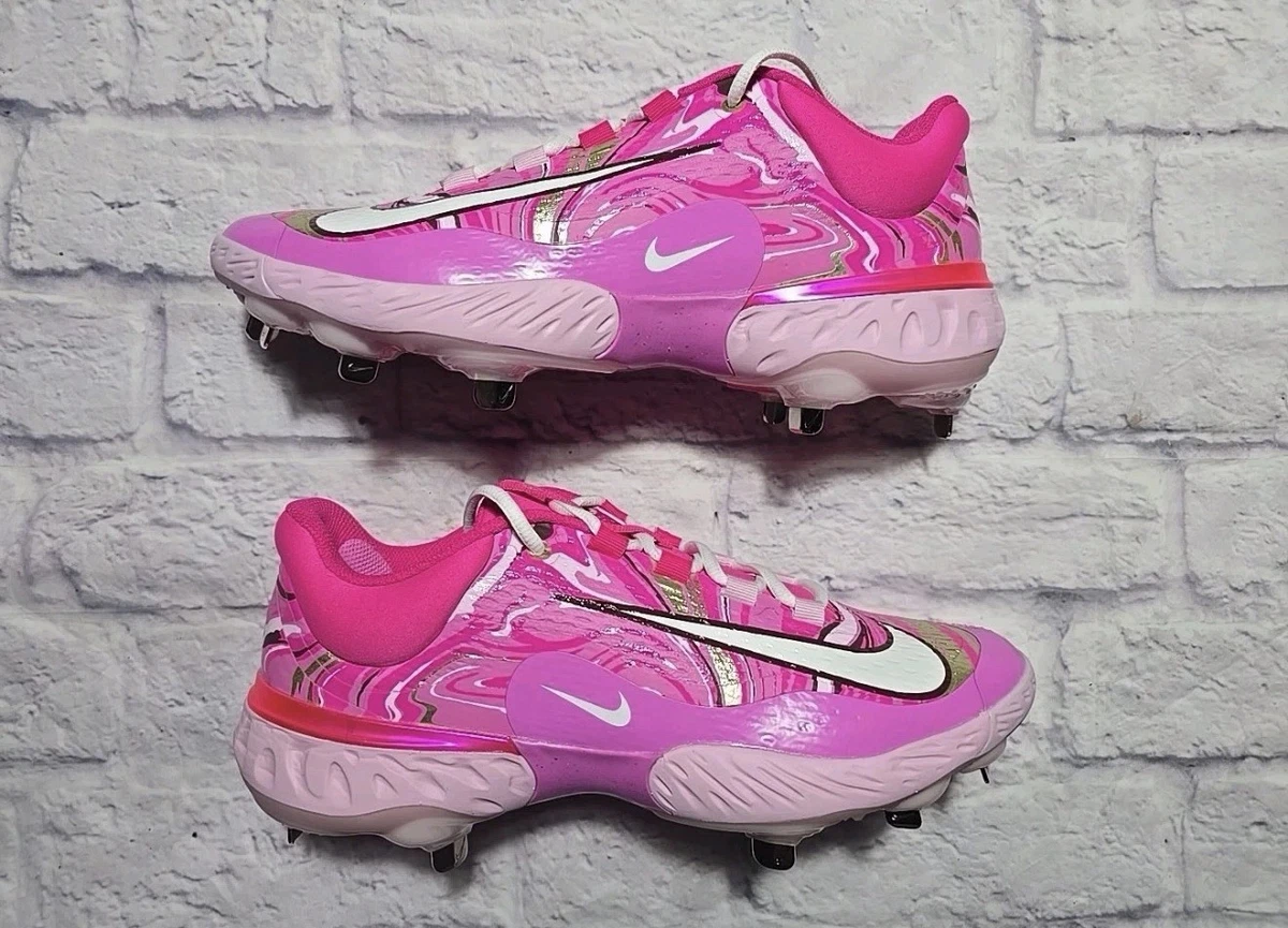 Nike Lunar Vapor Trout Pink Mother\'s Day Mom Roses BSBL Baseball Cleats Mens 14 Nike Pink Baseball & Softball Shoes & Cleats for Men for  main image 3