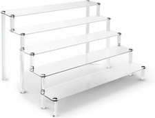 5 Tier Acrylic Stands for Display, Clear Display Stand Risers Shelf for Cupcakes
