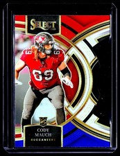 2023 Panini Select #133 Cody Mauch Red and Blue Prizms Die Cuts Buccaneers