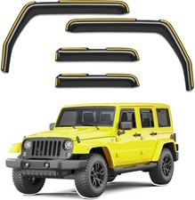 in-Channel Window Rain Guards Fit for Jeep Wrangler JK 2007-2018 Rain Guards ...