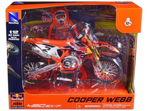 KTM 450 SX-F #2 Cooper Webb Red Bull KTM Factory Racing 1/12 Diecast New Ray