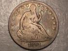 1891 Seated Liberty Half Dollar (Scarcer Last Year & Attractive)