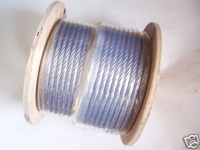 Galvanized Wire Rope Cable, 3/8'', 7x19, 150 ft reel.