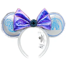 Disney Parks TRON Lightcycle Power Run Headband Blue Minnie Mouse Ears