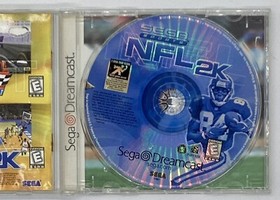 NFL 2K (Sega Dreamcast, 1999) Tested - Booklet Water Damaged
