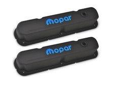 Fits 1964-91 Sb La Mopar Logo Dodge Black Valve Covers 273 318 340 360 Set