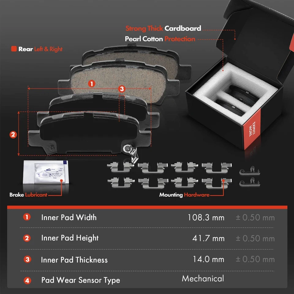 6Pcs Rear Disc Rotors &Ceramic Brake Pad for Subaru Baja 2003-2006 Legacy 00-04 - Изображение 3 из 4