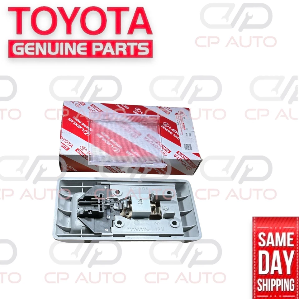 93-97 TOYOTA LAND CRUISER FZJ80 REAR INTERIOR ROOF DOME LIGHT LAMP GRAY OEM NEW - Image 3 of 4