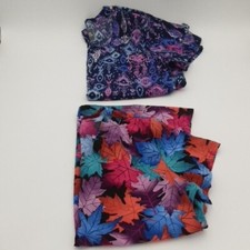 Butter Soft Medical Scrubs Women S Colorful Leaf and Abstract Pattern bundle 2