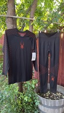 Spyder Carbon Base Layer Top Boxed Pants Mens Large / Extra Large Ski Snowboard