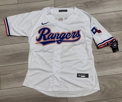 Men's Texas Rangers Corey Seager Nike White Home #5 Player Jersey Large WS