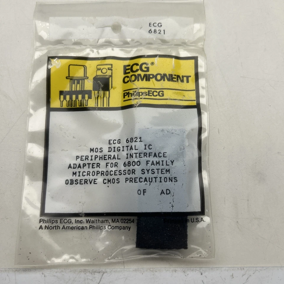 ECG 6821 MOS Digital IC, Peripheral Interface Adapter - Image 2 of 3