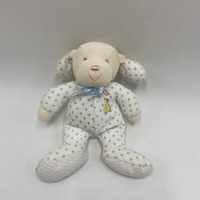 Soft Dreams Puppy Dog Blue dots Baby Rattle Plush Stuffed Animal