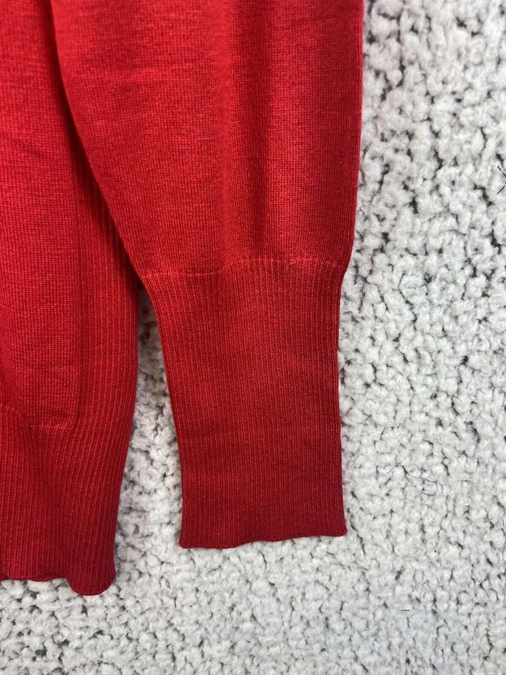 Attention red long sleeve round scoop neck tight knit sweater women's size 2XL - Image 2 of 4