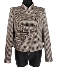 GIORGIO ARMANI Black Label Women's Pleated Blazer Jacket Size US 4 IT 40