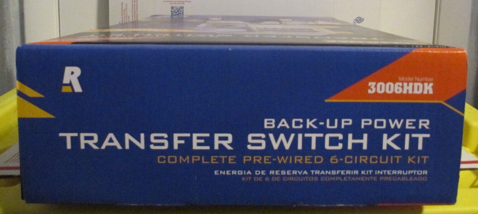 Reliance Back Up Power Pre Wired 6Circuit Transfer Switch Kit 3006HDK