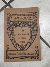 Sketch Book Selections Washington Irving Maynard's English Classic Series 1882